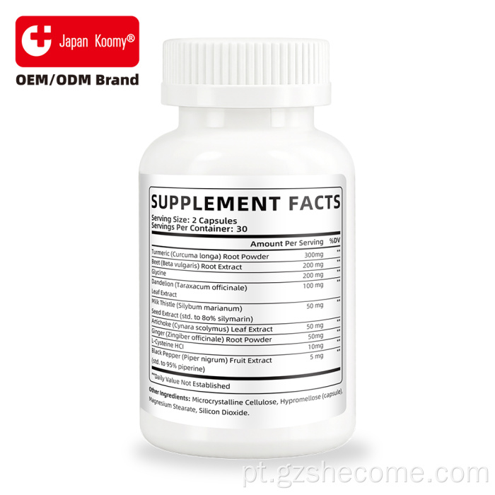 Shecome Liver Health Capsules Suporte para desintoxicação para limpeza do fígado